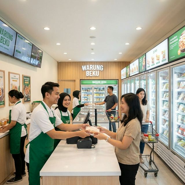 Tim Nada Agen Sosis melayani pelanggan